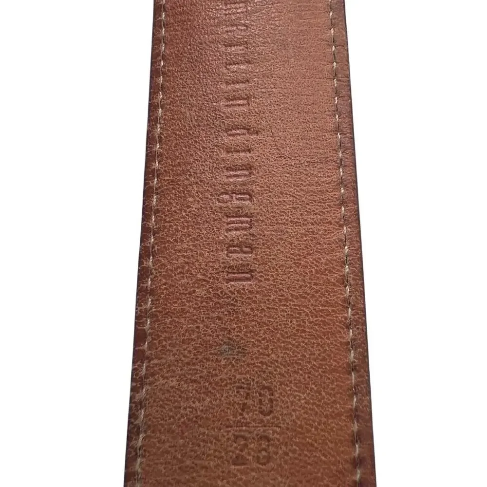 Martin Dingman Alligator Grain Italian Calfskin Belt Gold-tone Buckle Women's 28